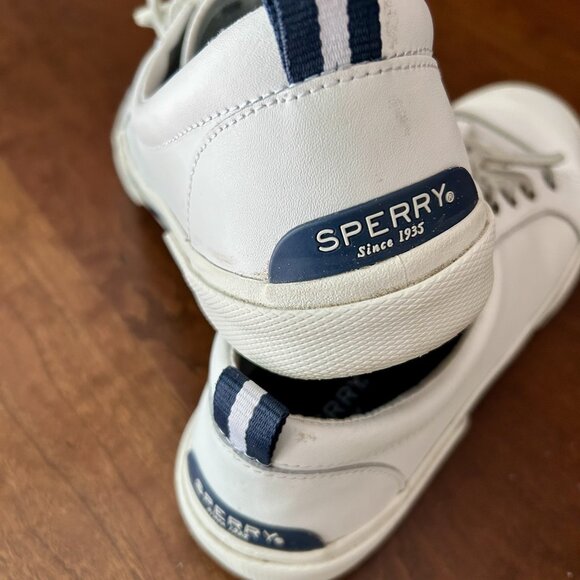 Sperry Pier Wave Leather White Shoes, Womens Size 11 - Picture 4 of 6